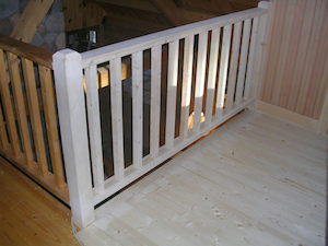 Railing on loft